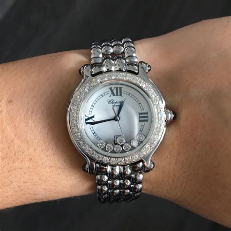 chopard ladies watch floating diamonds